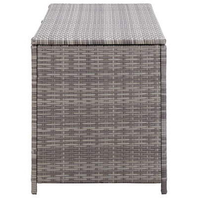 Garden Storage Box Grey 120x50x60 cm Poly Rattan