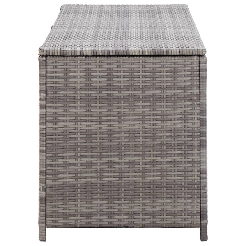 Garden Storage Box Grey 120x50x60 cm Poly Rattan