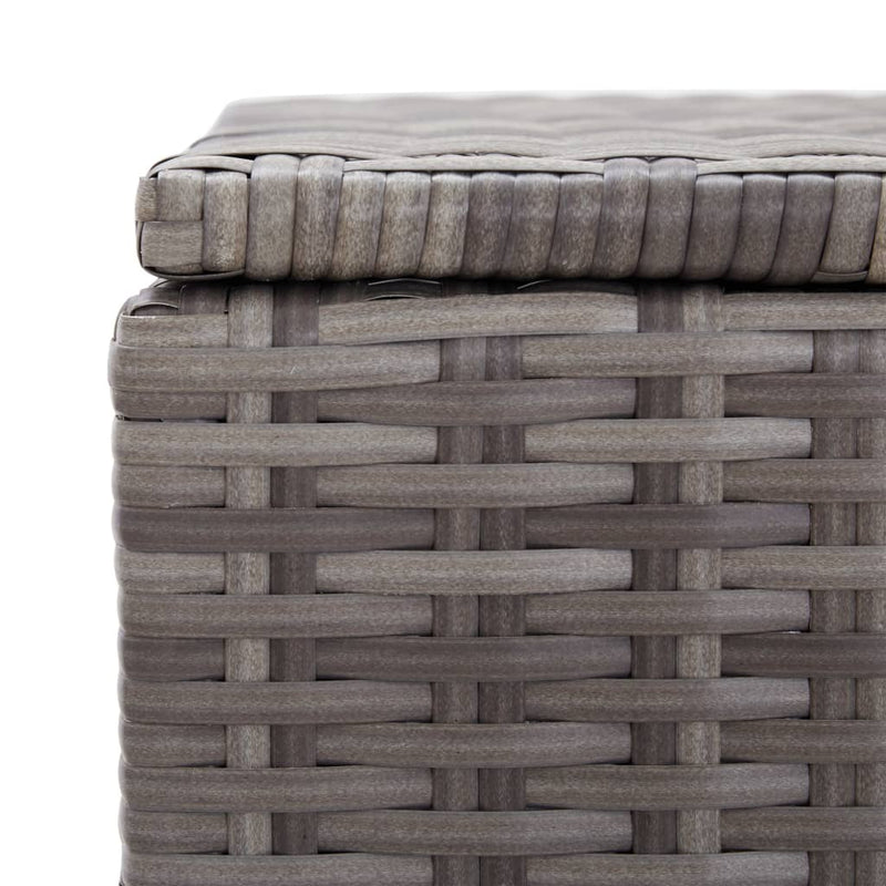 Garden Storage Box Grey 120x50x60 cm Poly Rattan