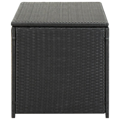 Garden Storage Box Poly Rattan 100x50x50 cm Black