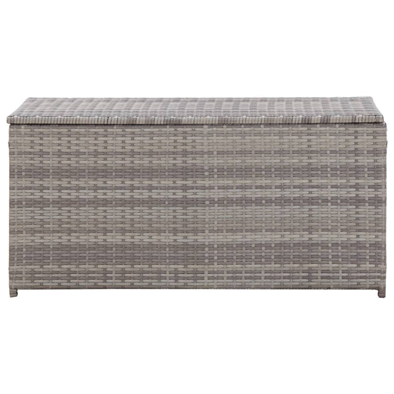 Garden Storage Box Poly Rattan 100x50x50 cm Grey