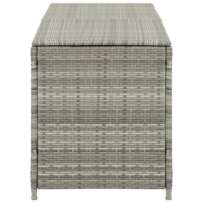 Garden Storage Box Poly Rattan 200x50x60 cm Grey