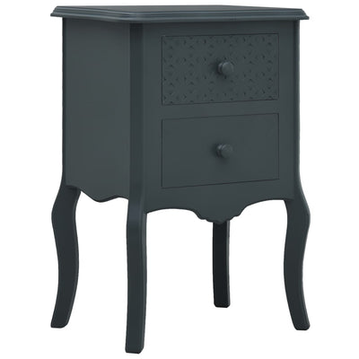 Bedside Cabinet Grey 43x32x65 cm MDF