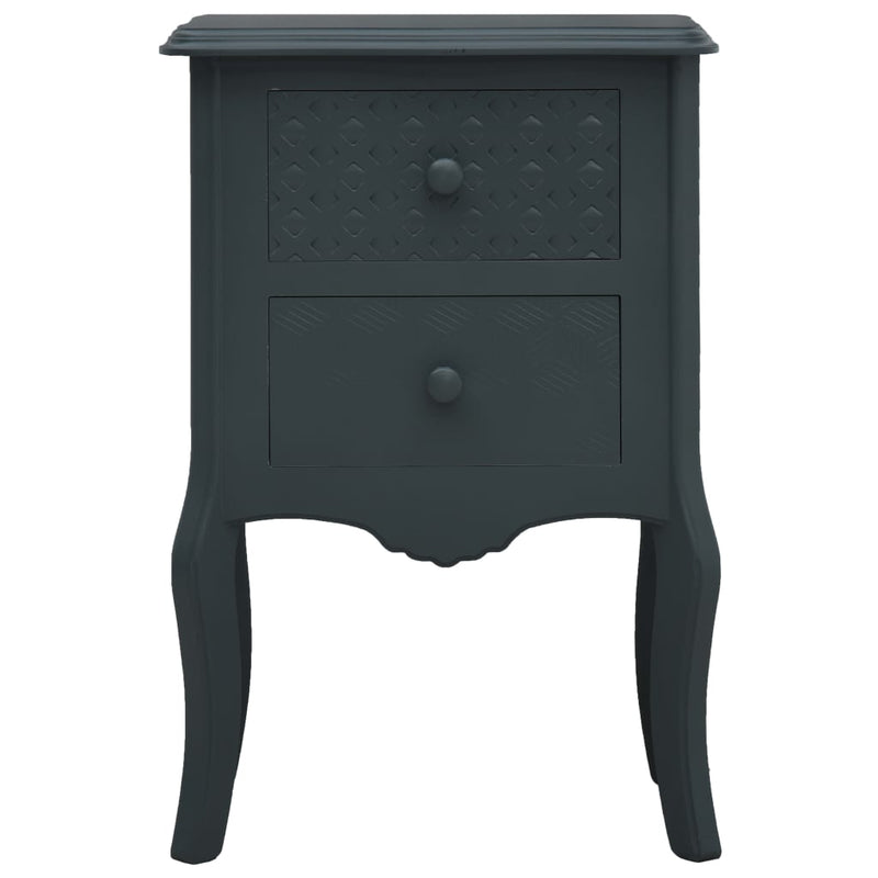 Bedside Cabinet Grey 43x32x65 cm MDF