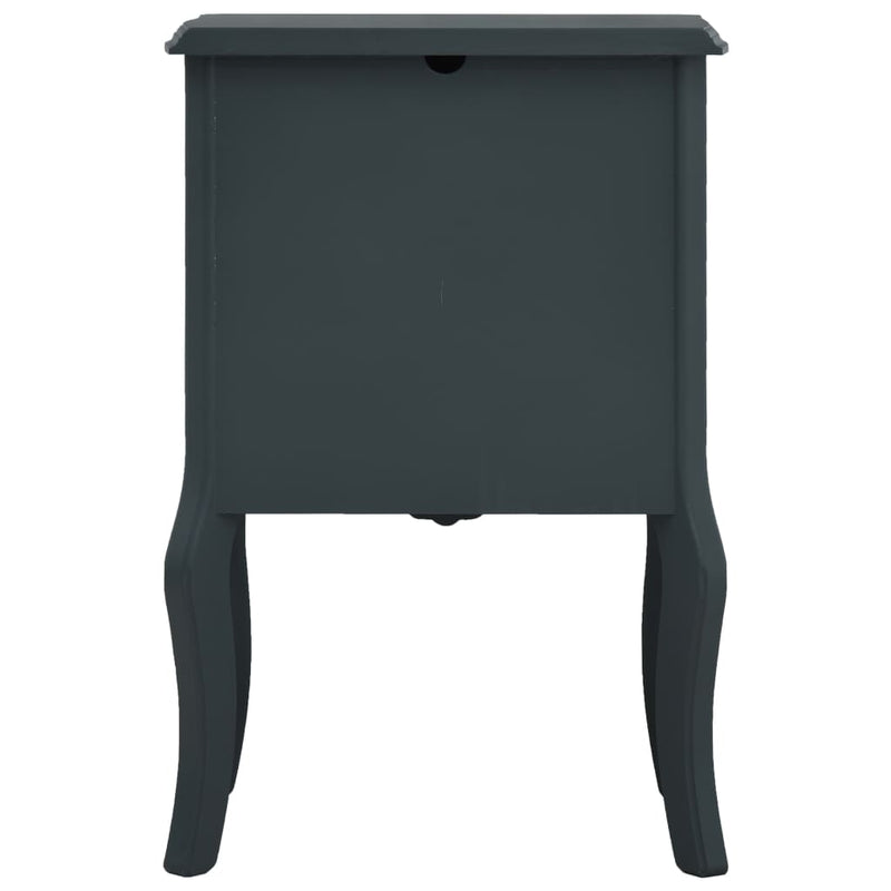 Bedside Cabinet Grey 43x32x65 cm MDF