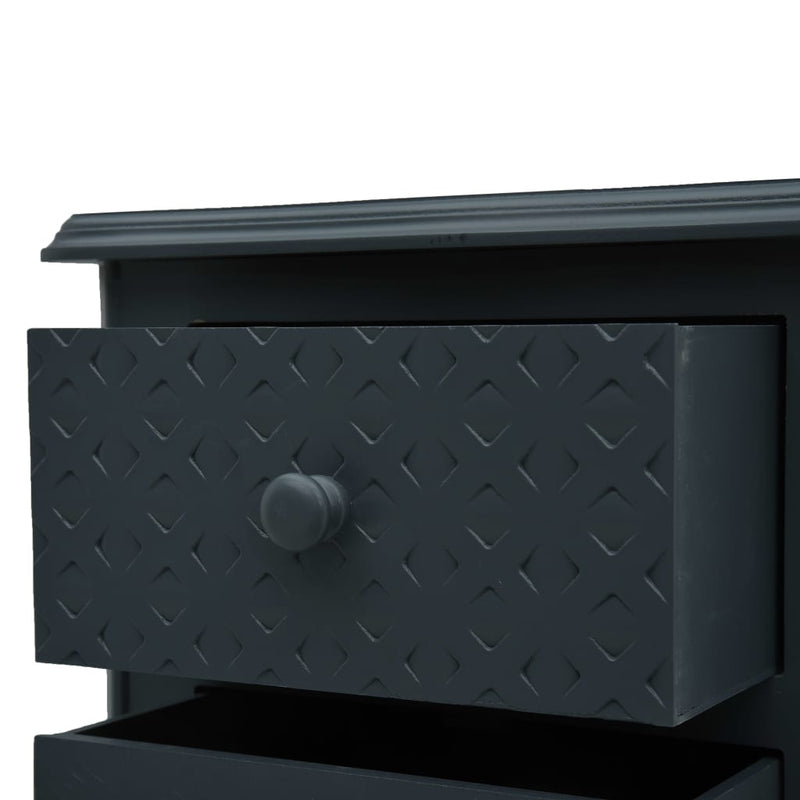 Bedside Cabinet Grey 43x32x65 cm MDF