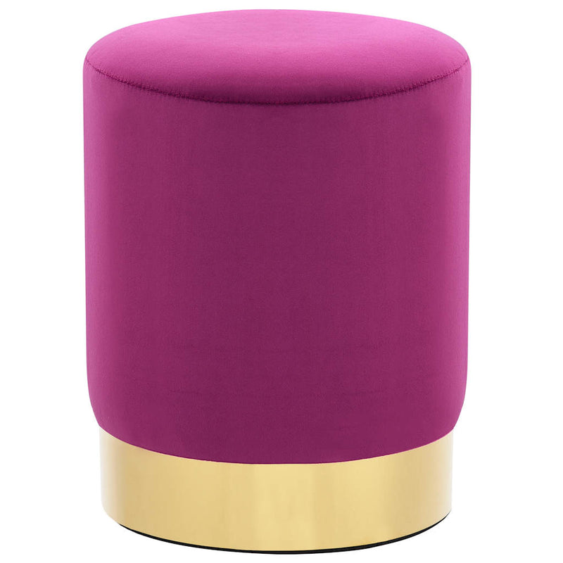 Stool Purple and Gold Velvet