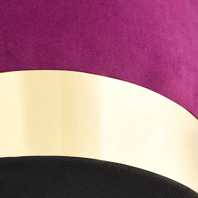 Stool Purple and Gold Velvet