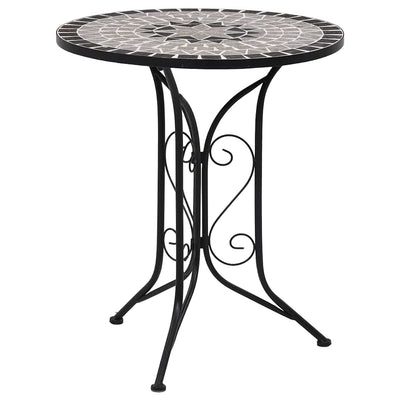 Mosaic Bistro Table Grey 61cm Ceramic