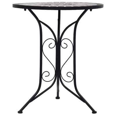 Mosaic Bistro Table Grey 61cm Ceramic