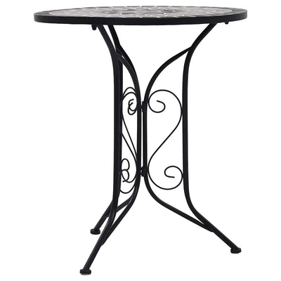 Mosaic Bistro Table Grey 61cm Ceramic