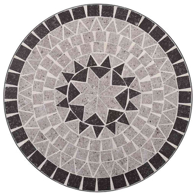 Mosaic Bistro Table Grey 61cm Ceramic