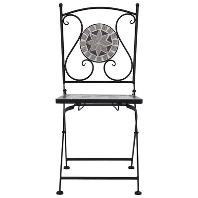 Mosaic Bistro Chairs 2 pcs Grey