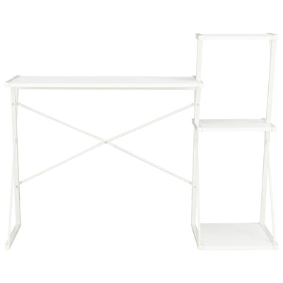 Desk with Shelf White 116x50x93 cm