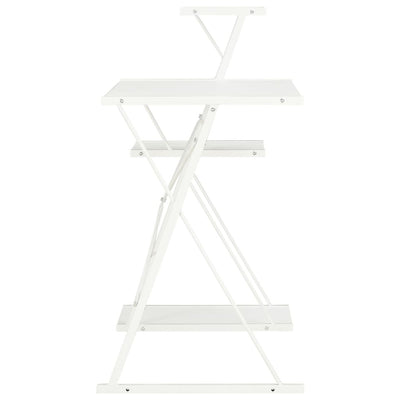 Desk with Shelf White 116x50x93 cm