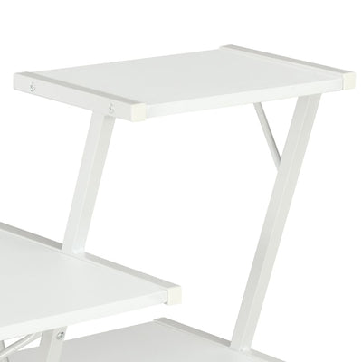 Desk with Shelf White 116x50x93 cm