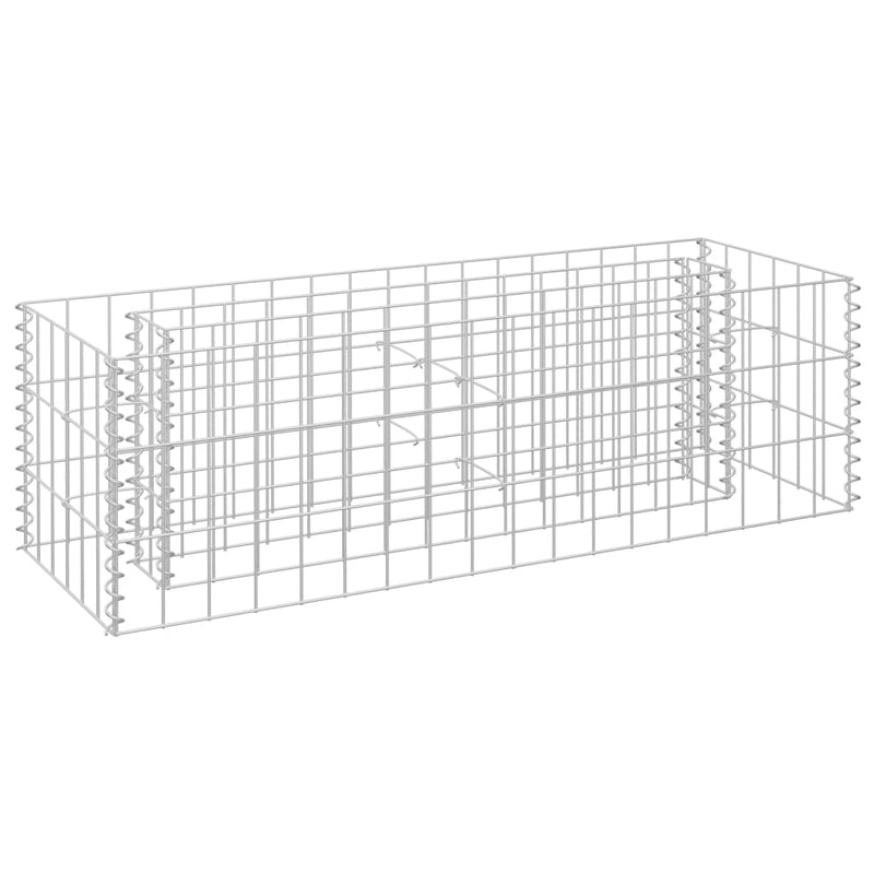 Gabion Raised Bed Galvanised Steel 90x30x30 cm