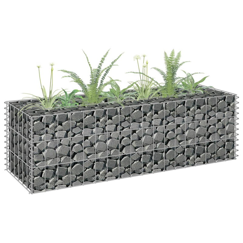 Gabion Raised Bed Galvanised Steel 90x30x30 cm