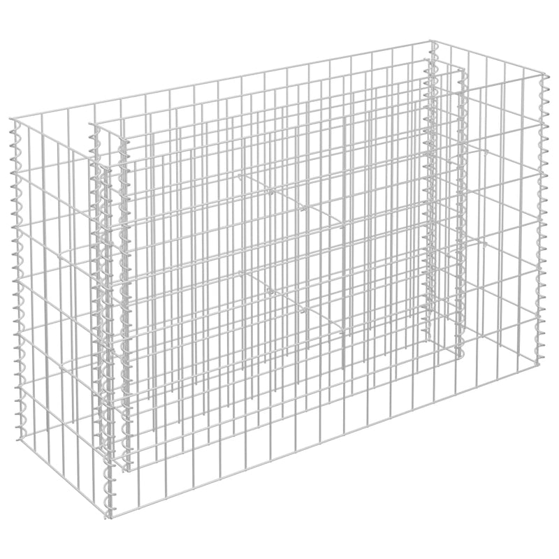 Gabion Raised Bed Galvanised Steel 90x30x60 cm