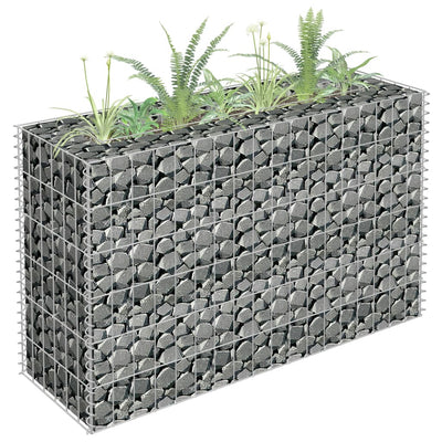 Gabion Raised Bed Galvanised Steel 90x30x60 cm