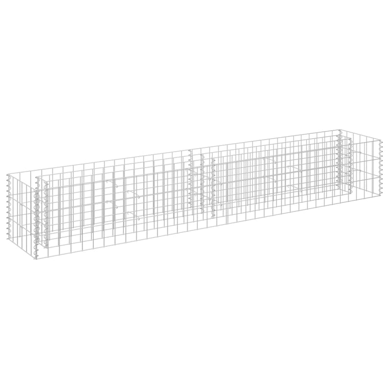 Gabion Raised Bed Galvanised Steel 180x30x30 cm