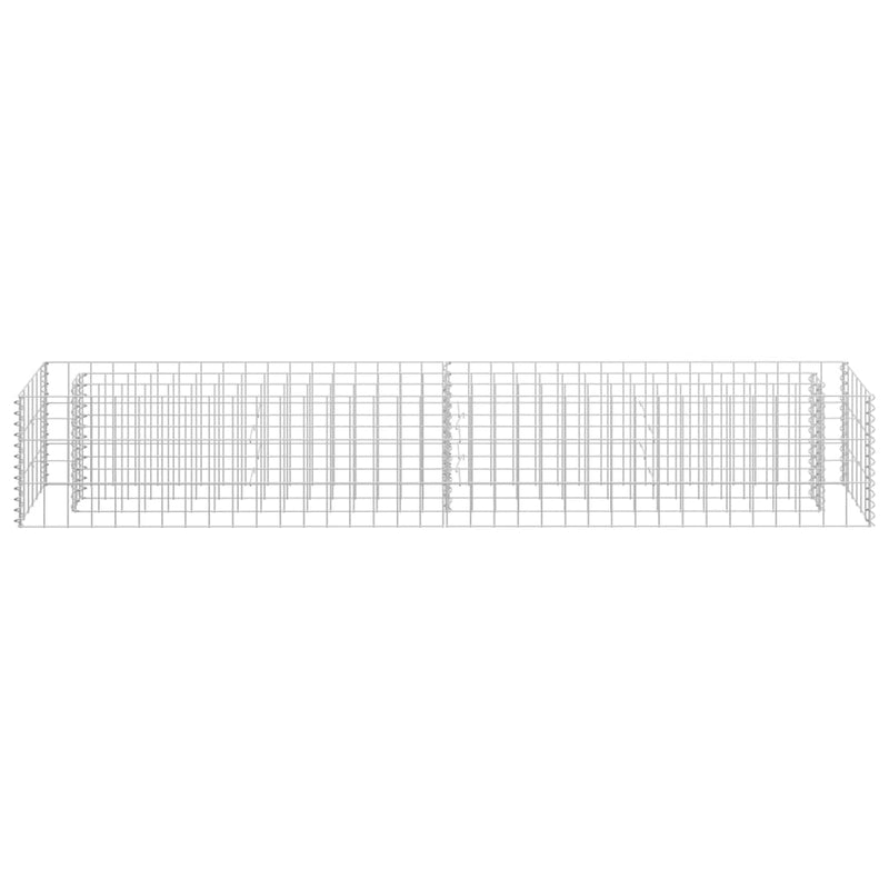 Gabion Raised Bed Galvanised Steel 180x30x30 cm