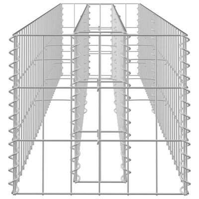 Gabion Raised Bed Galvanised Steel 180x30x30 cm