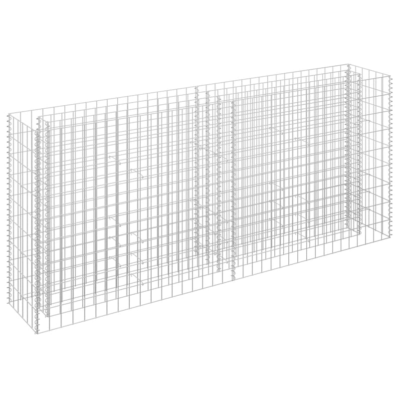 Gabion Raised Bed Galvanised Steel 180x30x90 cm