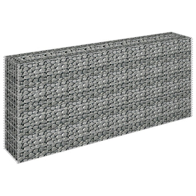 Gabion Raised Bed Galvanised Steel 180x30x90 cm