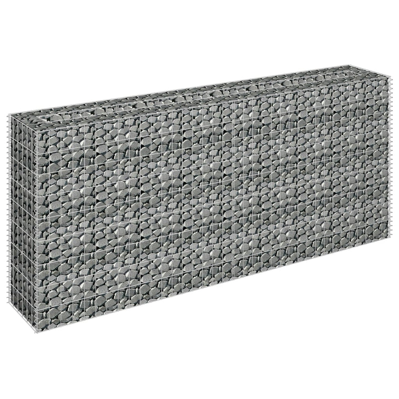 Gabion Raised Bed Galvanised Steel 180x30x90 cm