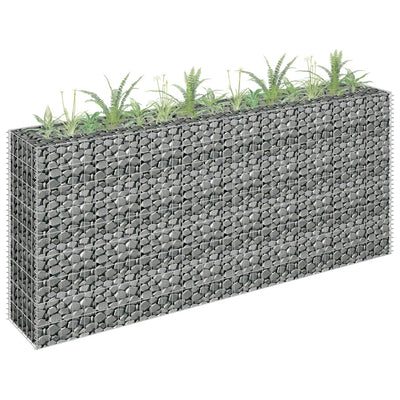 Gabion Raised Bed Galvanised Steel 180x30x90 cm