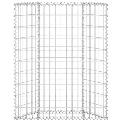 Trapezium Gabion Raised Bed Galvanised Steel 100x20x100 cm