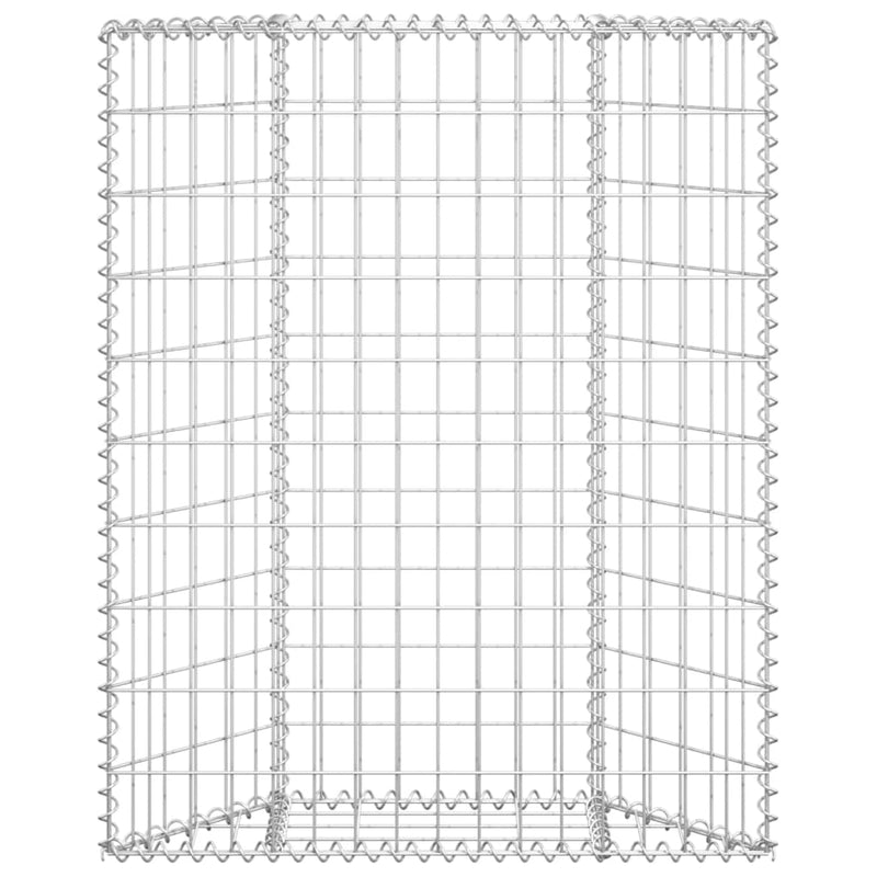 Trapezium Gabion Raised Bed Galvanised Steel 100x20x100 cm