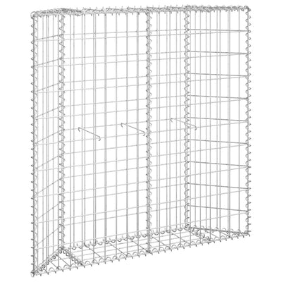 Trapezium Gabion Raised Bed Galvanised Steel 100x20x100 cm