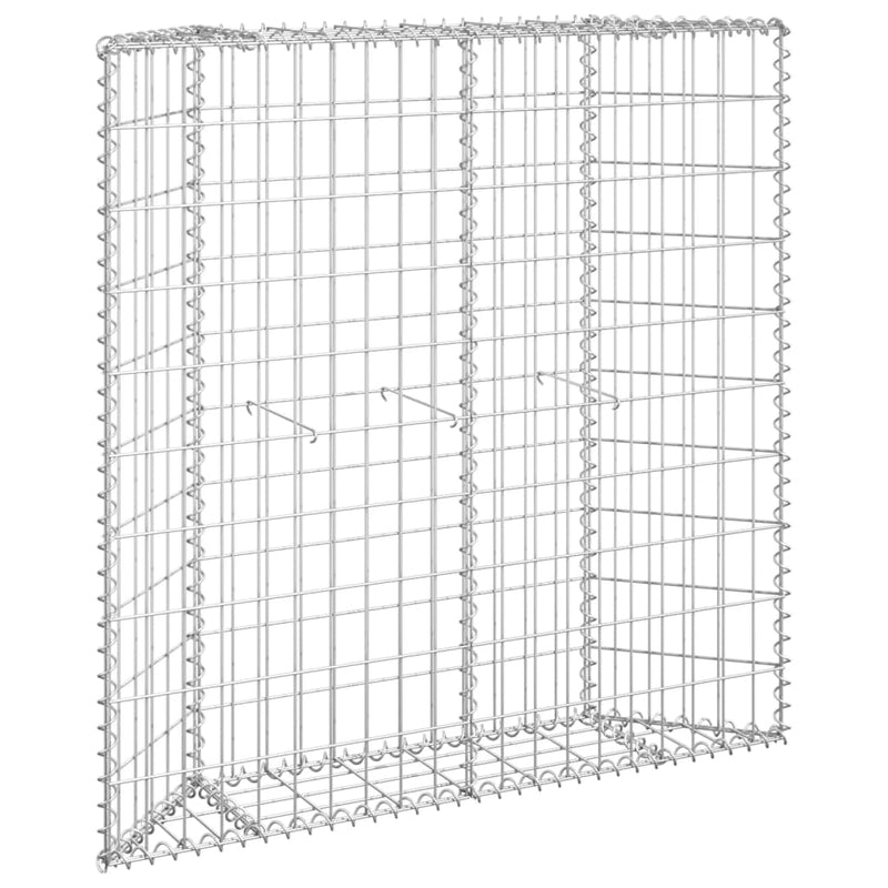 Trapezium Gabion Raised Bed Galvanised Steel 100x20x100 cm