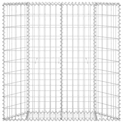 Trapezium Gabion Raised Bed Galvanised Steel 100x20x100 cm