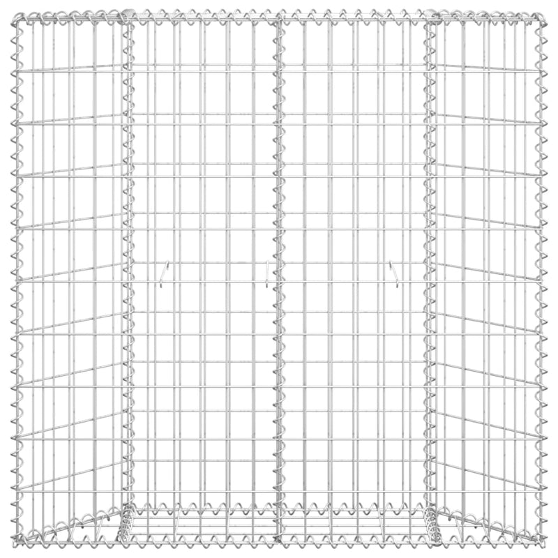 Trapezium Gabion Raised Bed Galvanised Steel 100x20x100 cm