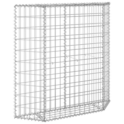 Trapezium Gabion Raised Bed Galvanised Steel 100x20x100 cm