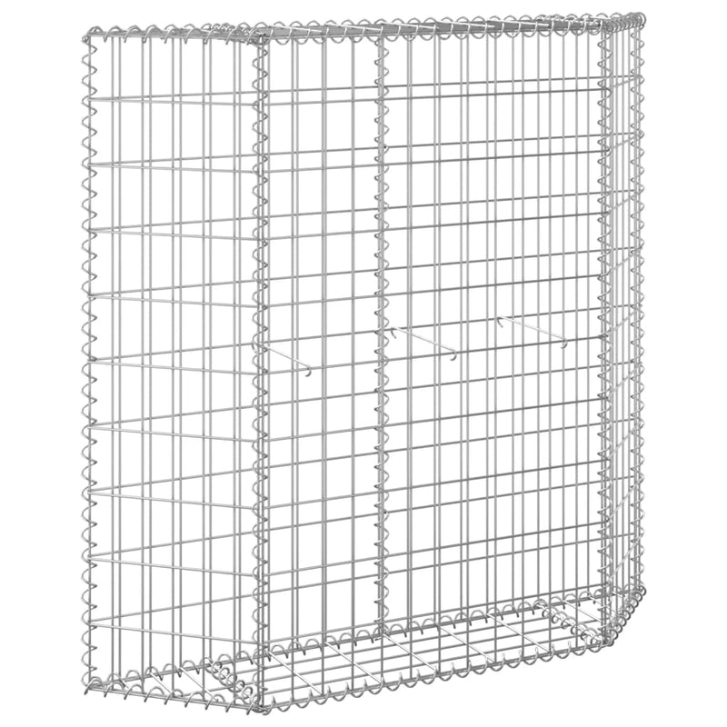 Trapezium Gabion Raised Bed Galvanised Steel 100x20x100 cm