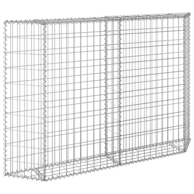 Trapezium Gabion Raised Bed Galvanised Steel 150x20x100 cm