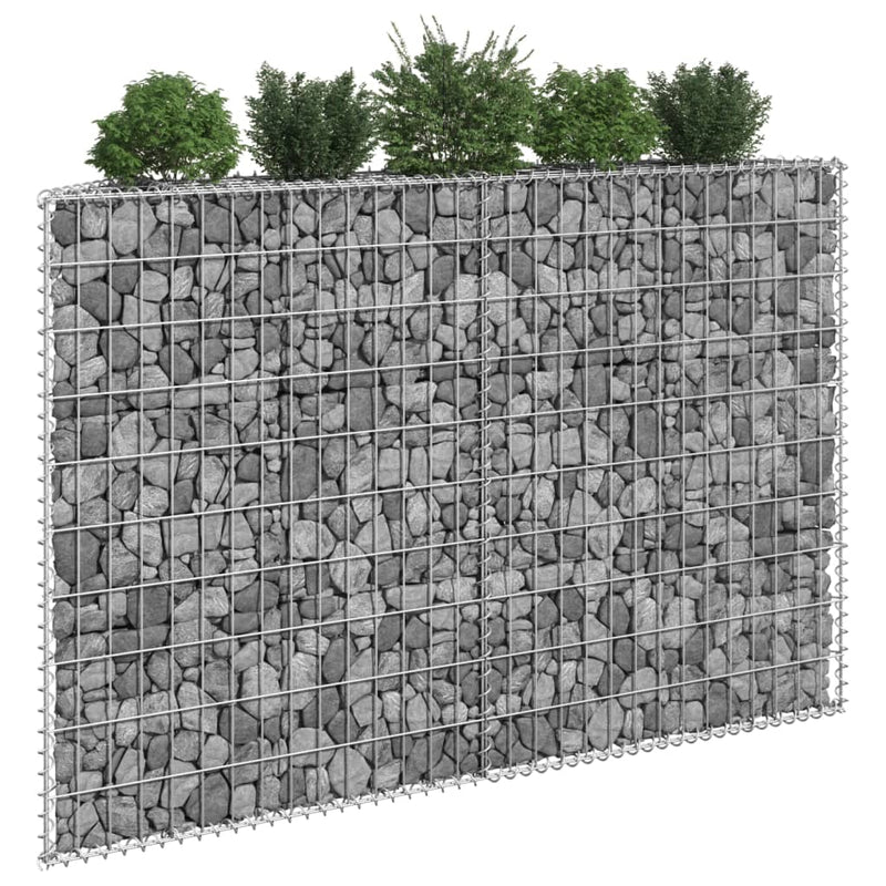 Trapezium Gabion Raised Bed Galvanised Steel 150x20x100 cm