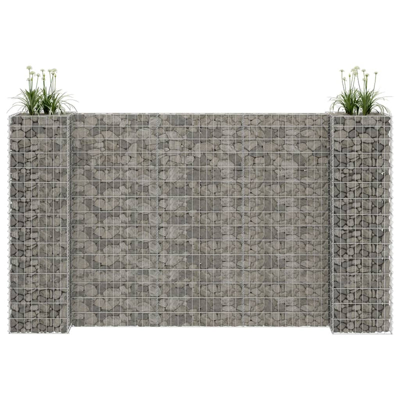 H-Shaped Gabion Planter Steel Wire 260x40x150 cm