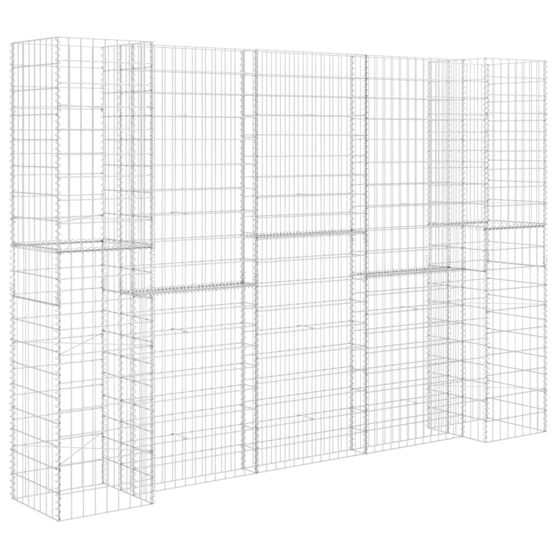 H-Shaped Gabion Planter Steel Wire 260x40x180 cm