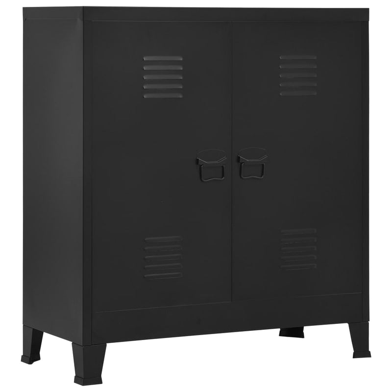 Industrial Storage Chest Black 90x40x100 cm Steel