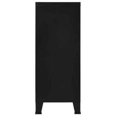 Industrial Storage Chest Black 90x40x100 cm Steel