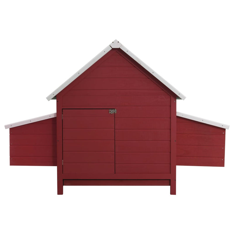 Chicken Coop Red 157x97x110 cm Wood