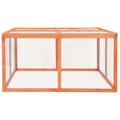 Rabbit Hutch 124x120x60 cm Solid Firwood