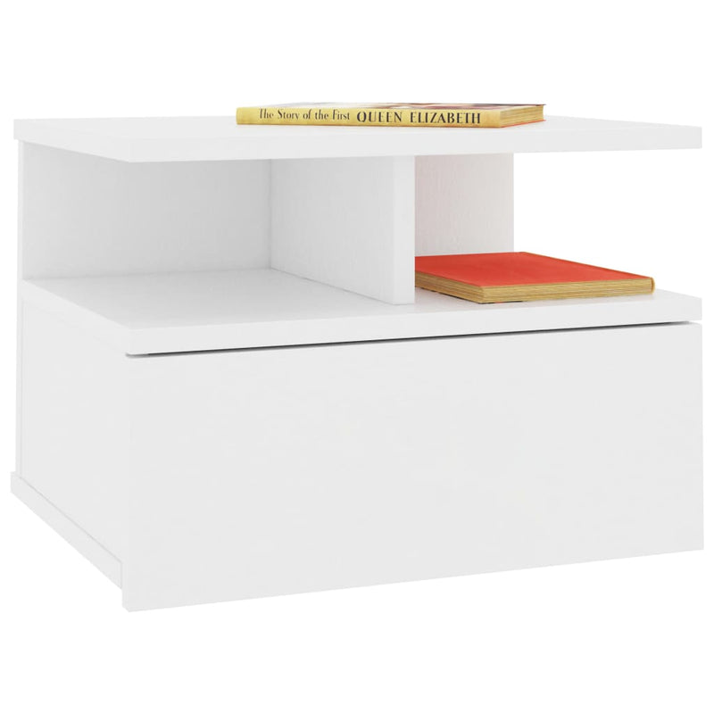 Floating Nightstand White 40x31x27 cm Engineered Wood