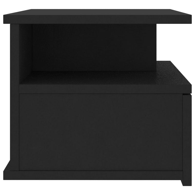 Floating Nightstand Black 40x31x27 cm Engineered Wood