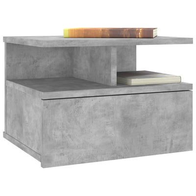 Floating Nightstands 2 pcs Concrete Grey 40x31x27 cm Engineered Wood